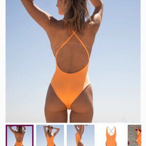 NWT Left On Friday Weekender Suit, Popsicle (Orange) Size Small, Regular Length